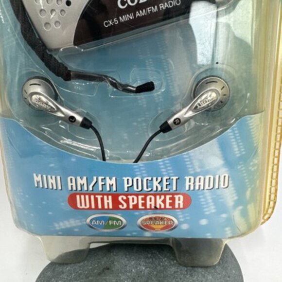 Coby CX-5 Mini AM/FM Pocket Radio W/Speaker Black CX-5 - Picture 3 of 5